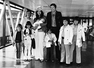 Joan Collins Actress with family at airport Dbase MSI Joan Collins Actress with family at airport Dbase MSI