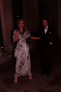 Joanna Lumley Actress 1998 Arriving at Hampton Court for Prince Charles 50th Joanna Lumley Actress 1998 Arriving at Hampton Court for Prince Charles 50th
