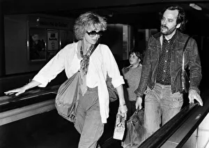 Joanna Lumley with son James and friend Mr Deaburg 1977 Joanna Lumley with son James and friend Mr Deaburg 1977