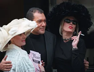 Joanna Lumley who plays Patsy in the Absolutely Fabulous TV programme outside St Columbus Joanna Lumley who plays Patsy in the Absolutely Fabulous TV programme outside St Columbus