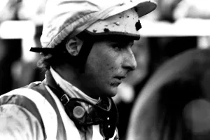 Jockey Geoff Harker rode Green Archer in the Comedy Of Errors Novice s' Jockey Geoff Harker rode Green Archer in the Comedy Of Errors Novice s'