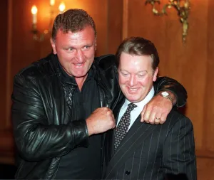 Joe Bugner with promoter Frank Warren before his fight with Scott Welch in Berlin Joe Bugner with promoter Frank Warren before his fight with Scott Welch in Berlin