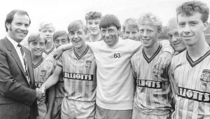 Joe Elliott shakes on a shirt sponsorship deal for Coventry City' Joe Elliott shakes on a shirt sponsorship deal for Coventry City'
