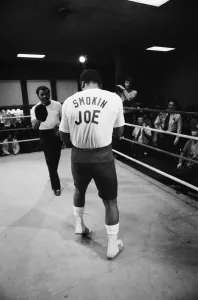 Joe Frazier preparing for his second fight with Muhammad Ali. 21st January 1974 Joe Frazier preparing for his second fight with Muhammad Ali. 21st January 1974