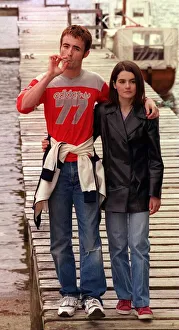 Joe McFadden and Shirley Henderson on the set of the BBC drama " Joe McFadden and Shirley Henderson on the set of the BBC drama "