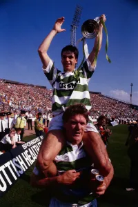 Joe Miller on shoulders of Roy Aitken May 1989 sdrscottishcupfinal Joe Miller on shoulders of Roy Aitken May 1989 sdrscottishcupfinal