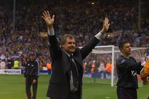 Joe Royle celebrates Manchester City's win May 1999 against Gillingham Joe Royle celebrates Manchester City's win May 1999 against Gillingham