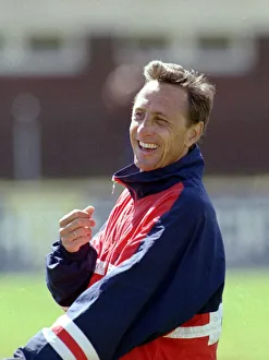 Johan Cruyff Barcelona Manager pictured during training session in Rotterdam Johan Cruyff Barcelona Manager pictured during training session in Rotterdam