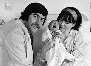 John Alderton and Pauline Collins with two-day-old baby Catherine Bridie at a nursing John Alderton and Pauline Collins with two-day-old baby Catherine Bridie at a nursing