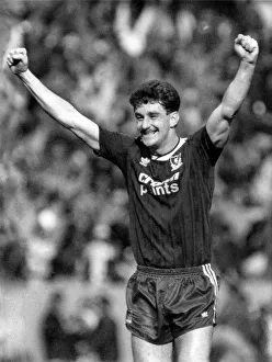 John Aldridge of Liverpool celebrates a goal during one o their league matches John Aldridge of Liverpool celebrates a goal during one o their league matches