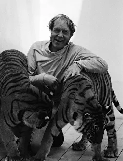 John Aspinall with tigers at Howletts Zoo July 1971 John Aspinall with tigers at Howletts Zoo July 1971
