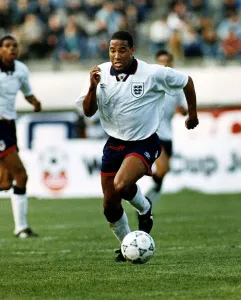John Barnes in action for England against Turkey in the World Cup qualifying match in John Barnes in action for England against Turkey in the World Cup qualifying match in