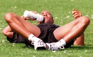 John Barnes during Celtic FC training 5th July 1999 John Barnes during Celtic FC training 5th July 1999