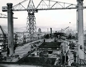 John Browns shipbuilding industry on the River Clyde in Glasgow John Browns shipbuilding industry on the River Clyde in Glasgow