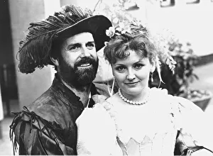 John Cleese Actor with Actress Sarah Badel from BBC series Taming Of The Shrew wearing a John Cleese Actor with Actress Sarah Badel from BBC series Taming Of The Shrew wearing a