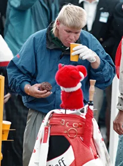 John Daly British Open Golf Championship, having a break on the course John Daly British Open Golf Championship, having a break on the course