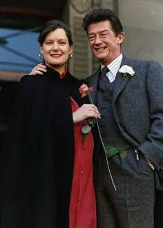 John Hurt actor with his new wife at Marylebone Town Hall A©Mirrorpix John Hurt actor with his new wife at Marylebone Town Hall A©Mirrorpix