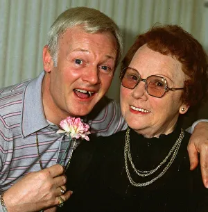 John Inman actor March 1983 with his mum mother John Inman actor March 1983 with his mum mother
