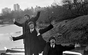 John Lennon, Paul McCartney and Ringo Starr of the British pop group The Beatles John Lennon, Paul McCartney and Ringo Starr of the British pop group The Beatles