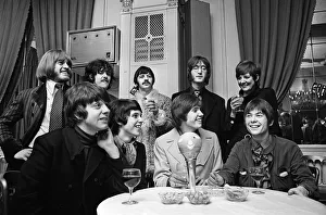 John Lennon and Ringo Starr with Cilla Black, Rolling Stone Brian Jones (far right John Lennon and Ringo Starr with Cilla Black, Rolling Stone Brian Jones (far right