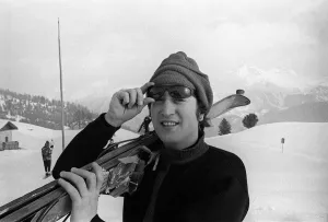John Lennon in St Moritz on a Skiing Holiday, January 1965 John Lennon in St Moritz on a Skiing Holiday, January 1965