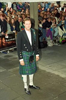 John Leslie attends the premiere of Braveheart in Stirling, Scotland. 3rd September 1995 John Leslie attends the premiere of Braveheart in Stirling, Scotland. 3rd September 1995