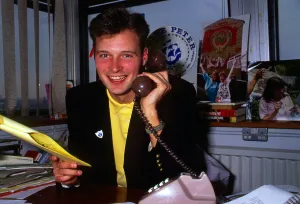 John Leslie Scottish television presenter April 1989 John Leslie Scottish television presenter April 1989