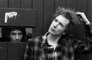John Lydon ex Sex Pistols with Keith Levine 1981 John Lydon ex Sex Pistols with Keith Levine 1981