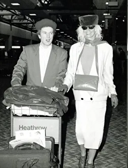 John Lydon and his wife Nora Lydon leaving London Airport Heathrow for Miami John Lydon and his wife Nora Lydon leaving London Airport Heathrow for Miami