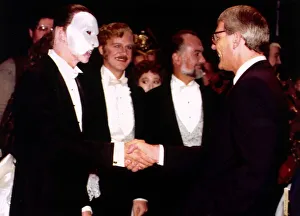 John Major with actors from the musical Phantom of the opera 1991 John Major with actors from the musical Phantom of the opera 1991
