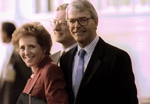 John Major Conservative Prime Minister of Britain with wife Norma Major arriving for John Major Conservative Prime Minister of Britain with wife Norma Major arriving for