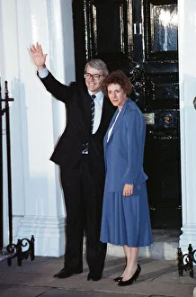 John Major at Downing Street after winning the Conservative leadership battle John Major at Downing Street after winning the Conservative leadership battle
