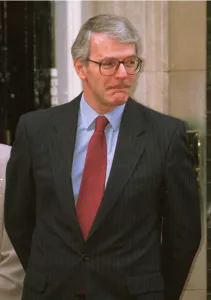 John Major outside No 10 Downing Street after having lunch with Mrs Bhutto 1994 John Major outside No 10 Downing Street after having lunch with Mrs Bhutto 1994