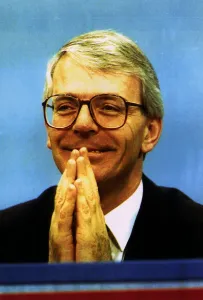John Major Prime Minister appears to be praying for guidance at the Conservative Party John Major Prime Minister appears to be praying for guidance at the Conservative Party