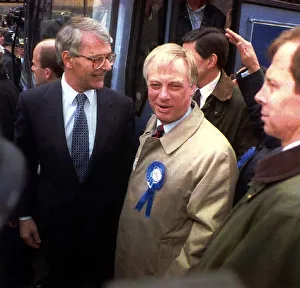 John Major Prime Minister with Chris Patten in Bath where eggs were thrown at them John Major Prime Minister with Chris Patten in Bath where eggs were thrown at them