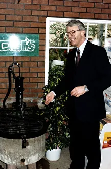 John Major Prime Minister throwing money into a wishing well during the 1992 election John Major Prime Minister throwing money into a wishing well during the 1992 election