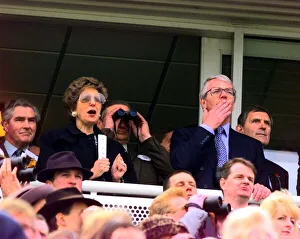 John Major Prime Minister and wife Norma getting excited as they watch the April 1997 John Major Prime Minister and wife Norma getting excited as they watch the April 1997