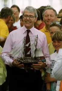 John Major visits Grafton Water sailing club in Huntingdon John Major visits Grafton Water sailing club in Huntingdon