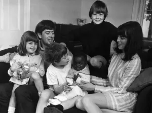 John Mayall of John Mayall & the Bluesbreakers with his wife Pamela and children Tracey John Mayall of John Mayall & the Bluesbreakers with his wife Pamela and children Tracey