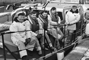 John McDermott, coxswain of the Hoylake lifeboat with crew members Richard Martindale John McDermott, coxswain of the Hoylake lifeboat with crew members Richard Martindale