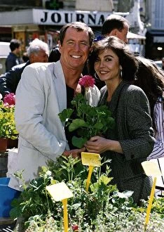Images Dated 13th April 1990: John Nettles Actor stars in Bergerac with Therese Liotard filming in Aix