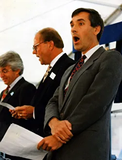 John Redwood, the Secretary of State for Wales pictured in good voice - 10th Sept 1993 John Redwood, the Secretary of State for Wales pictured in good voice - 10th Sept 1993