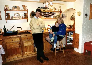 John Stapleton Lynne Faulds Wood and son tv presenters Dbase A©Mirrorpix John Stapleton Lynne Faulds Wood and son tv presenters Dbase A©Mirrorpix