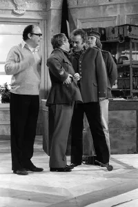 John Thaw and Dennis Waterman - December 1976 with Eric Morecambe John Thaw and Dennis Waterman - December 1976 with Eric Morecambe