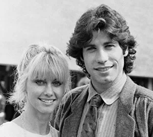 Images Dated 10th September 1978: John Travolta and his co star Olivia Newton John in England during the week of release of