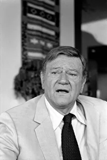 John Wayne who recently starred in Brannigan photographed at home in Texas John Wayne who recently starred in Brannigan photographed at home in Texas