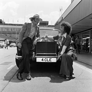 Johnny Dankworth and Cleo Laine leaving Heathrow Airport for New York at the start of a Johnny Dankworth and Cleo Laine leaving Heathrow Airport for New York at the start of a