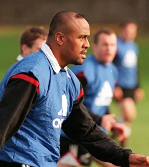 Jonah Lomu New Zealand rugby player 19th October 1999 World Cup squad training at Jonah Lomu New Zealand rugby player 19th October 1999 World Cup squad training at