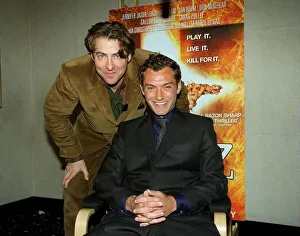 Jonathan Ross April 1999 TV presenter with Jude Law actor at Warner West End Cinema Jonathan Ross April 1999 TV presenter with Jude Law actor at Warner West End Cinema
