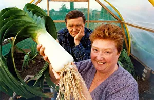 A jubilant Patricia Hall with husband Tom at their Blyth allotment A jubilant Patricia Hall with husband Tom at their Blyth allotment